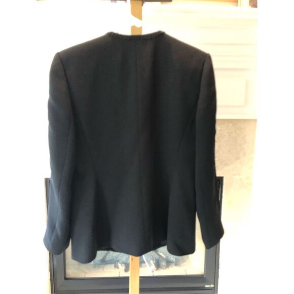 Kasper A.S.L. Women’s Black Lace Trim Button Up Elegant Suit Jacket Blazer Size - Picture 2 of 8